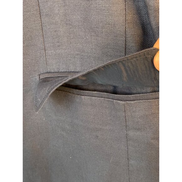 VTG 2007 J.Crew Mens 100% Irish Linen Navy Blue Blazer Jacket 40R RV10317 - Picture 8 of 13